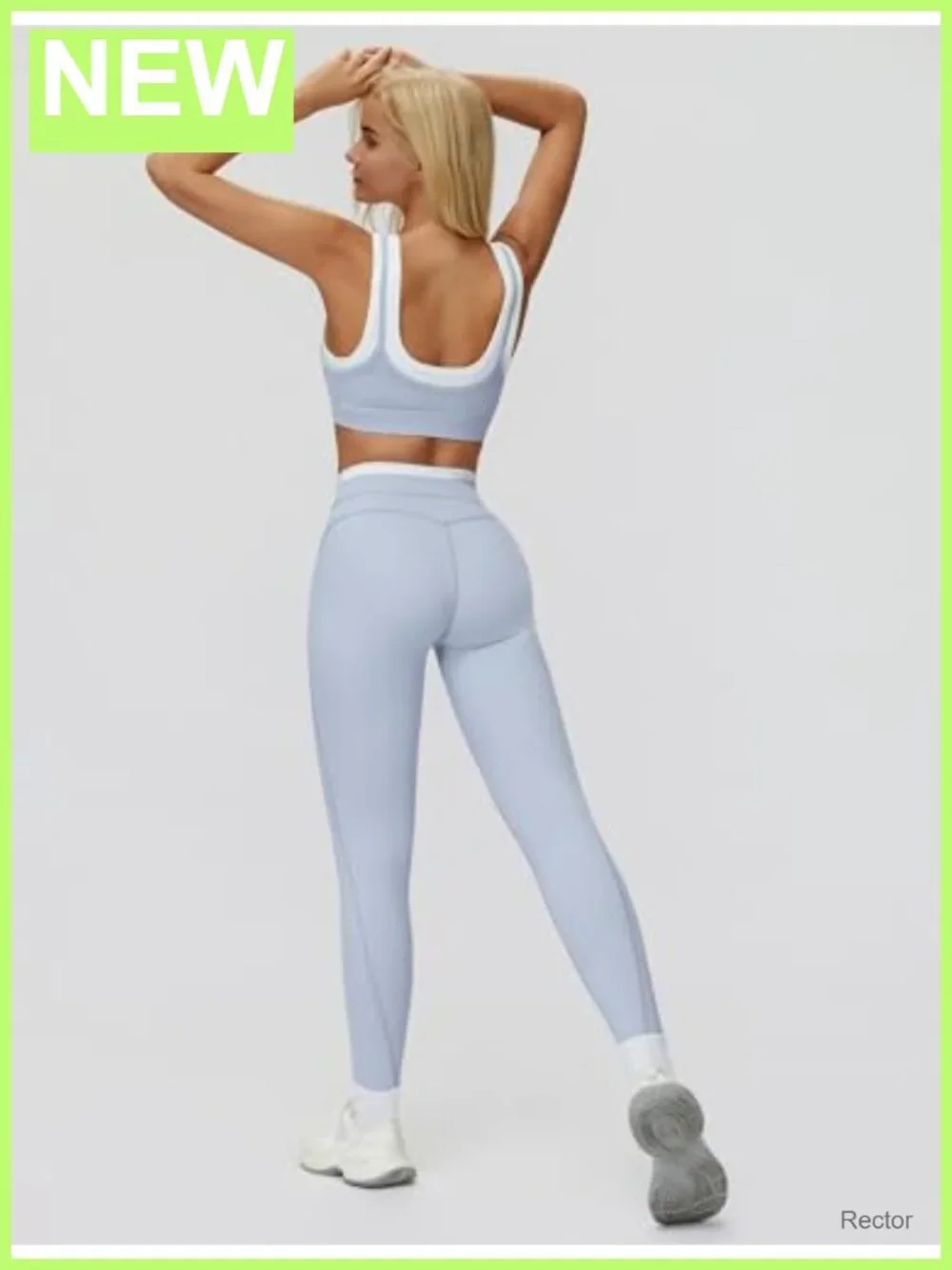 ABOCIW Women's Workout Set Nylon Elastane Sports Bra High Waist Leggings